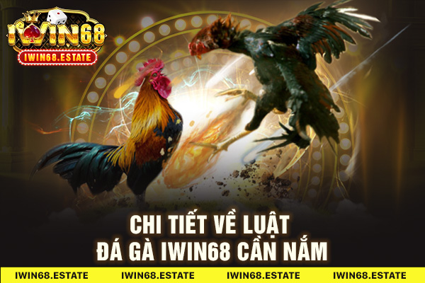 Chi tiết về luật đá gà Iwin68 cần nắm